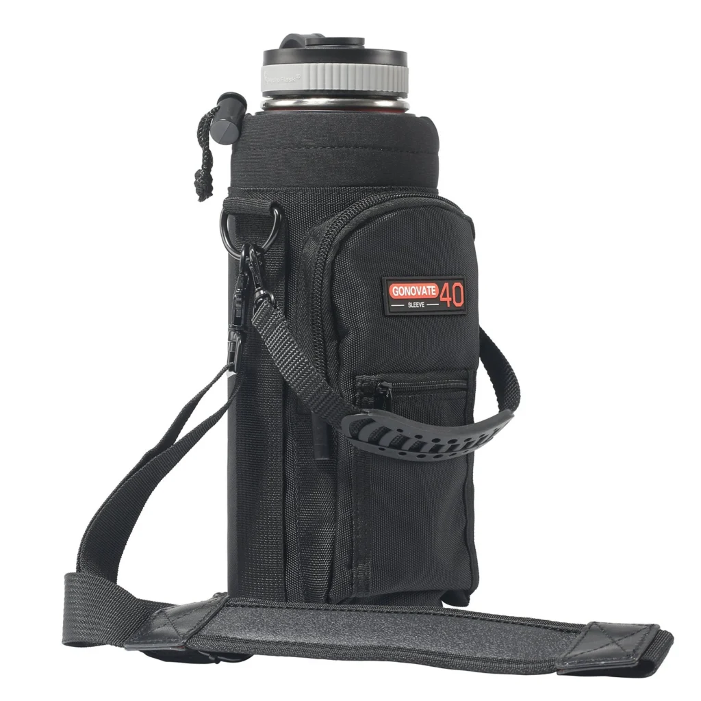 40oz Bottle Sleeve Pouch with Handle, Pocket and Shoulder Strap (GL-PS40)