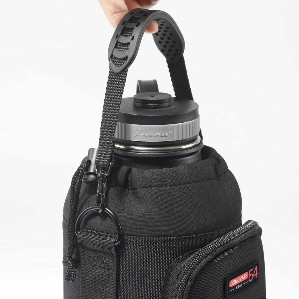 64oz Bottle Sleeve Pouch with Handle, Pocket and Shoulder Strap (GL-PS64)