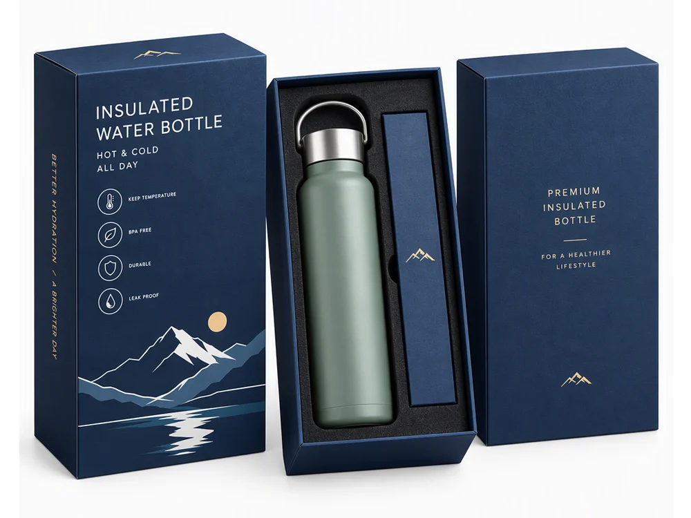 Printed colour box with insert