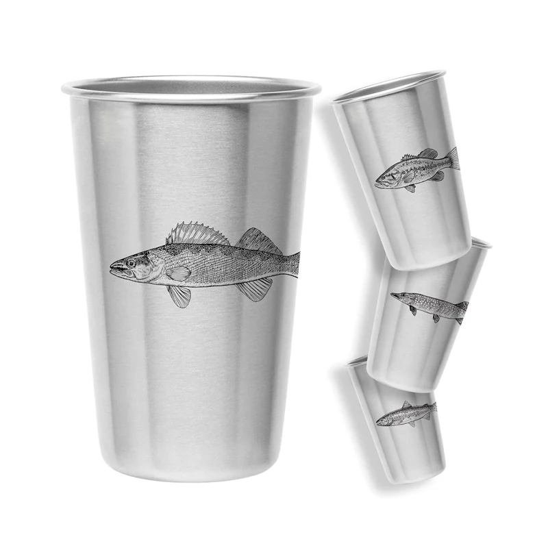 Stainless steel single wall pint cup, GL-SA series