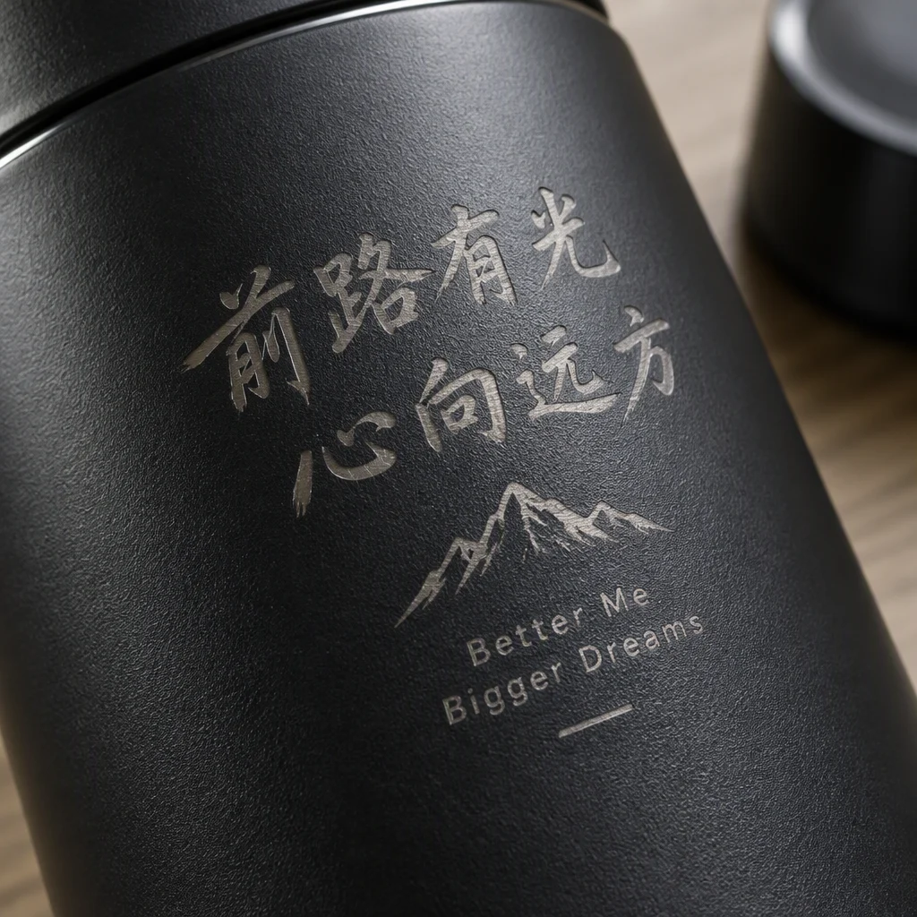 laser engraved logo