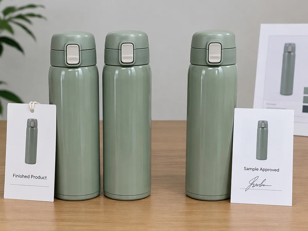 Finished goods compared against the approved sample