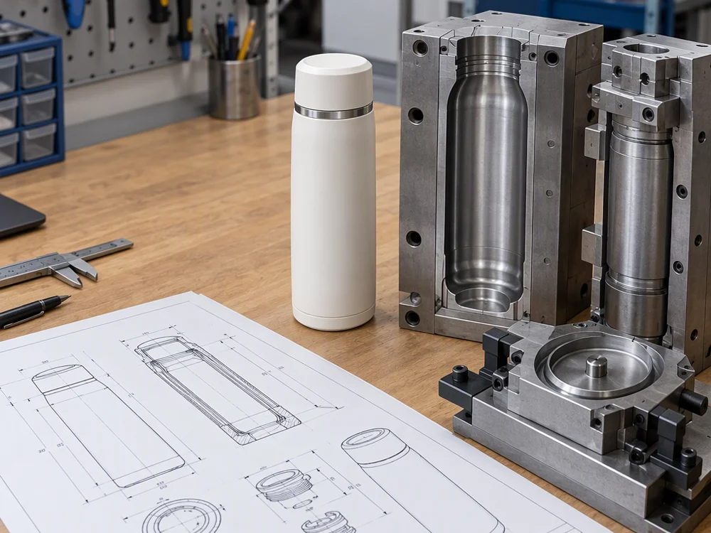 A new stainless steel drinkware body developed from a customer drawing