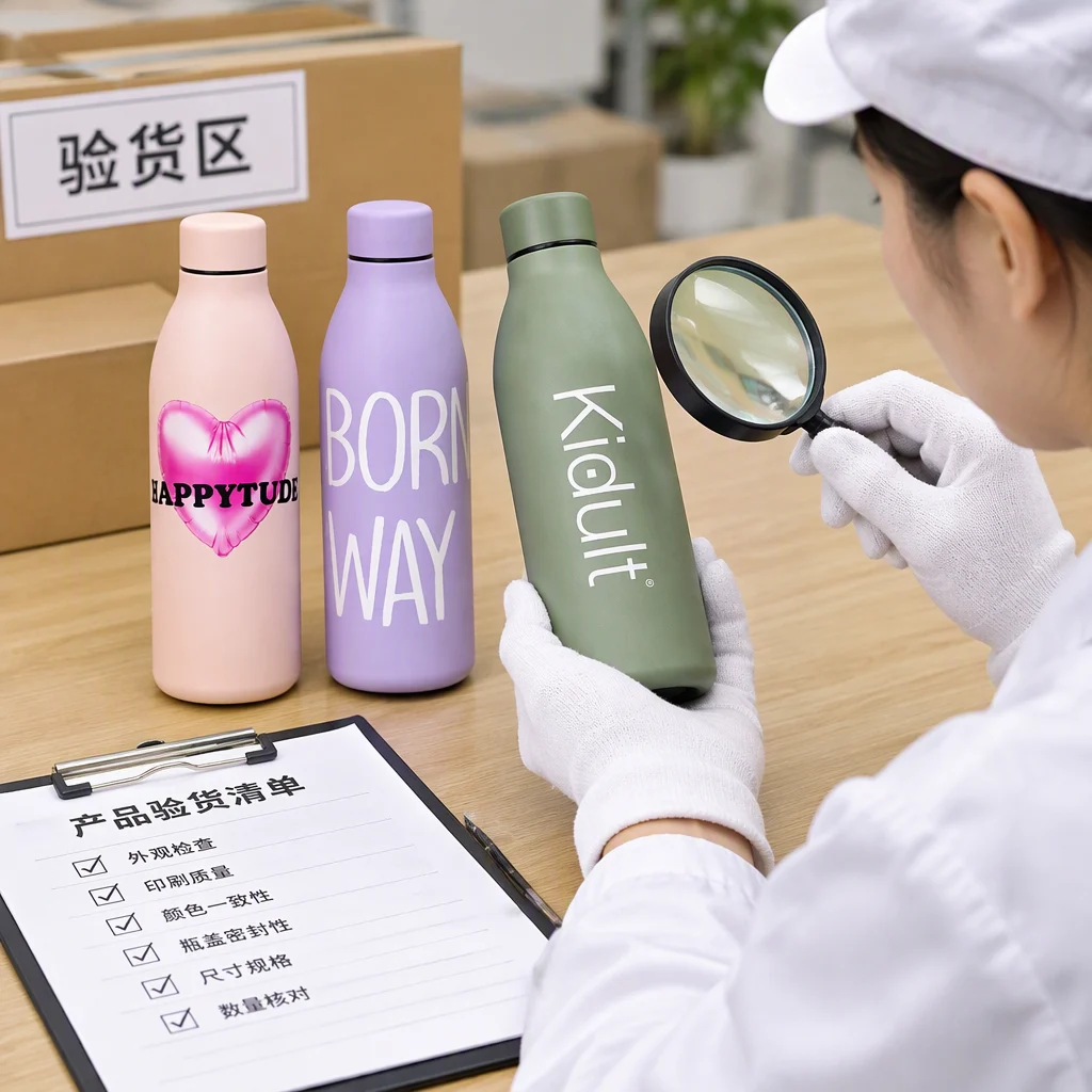 Project photograph — the bottle on the existing mould, decorated in house