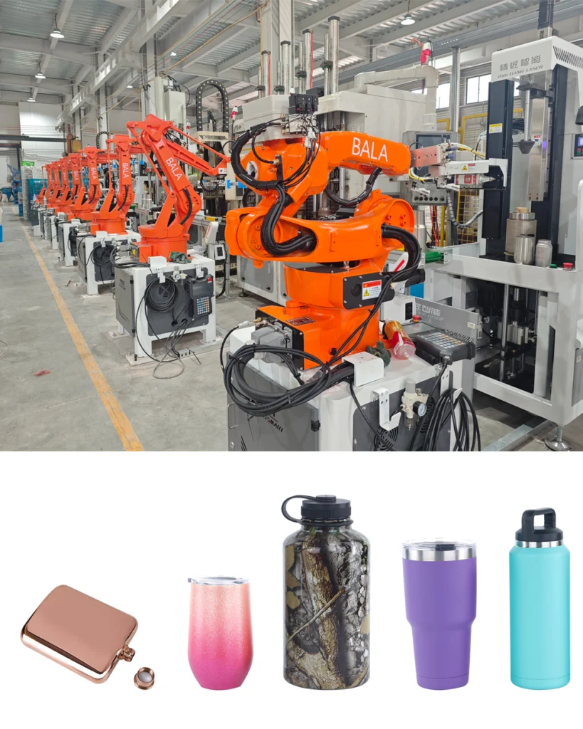 Stainless steel drinkware manufactured by Jinhua Gaolan Metal Products