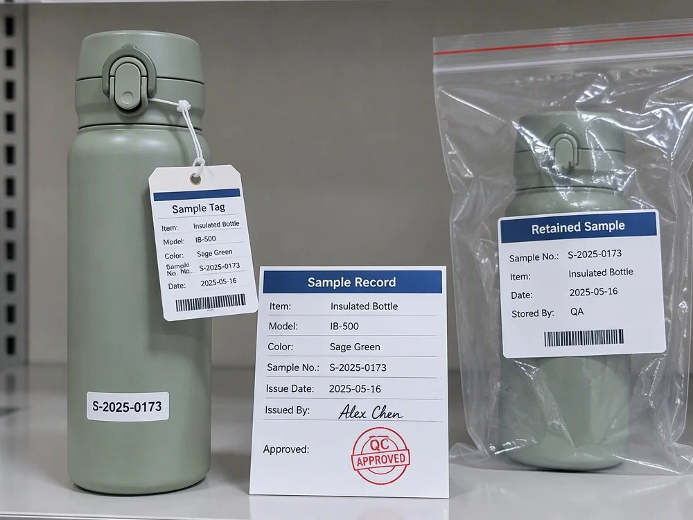 Approved reference sample retained for production
